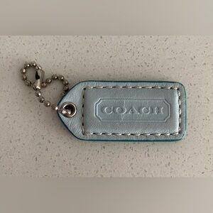 Coach vintage Small Hangtag light blue Replacement FOB keychain